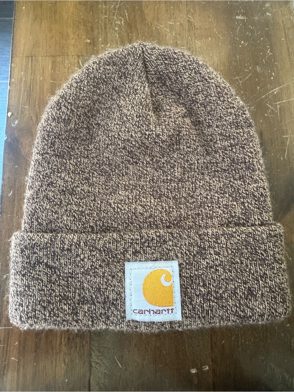 Toddler Carhartt Kids Marled Brown Knit Cuffed Beanie
